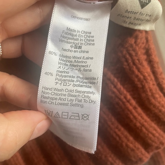 Madewell Ridgecrest Cable Pullover Wool-Blend Sweater. Pre-Owned. - Picture 11 of 11